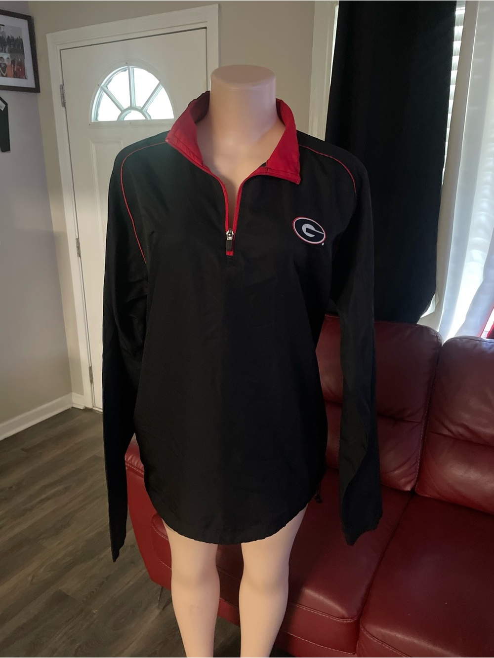 Georgia Russel lightweight wind breaker weather Large baseball baseball college